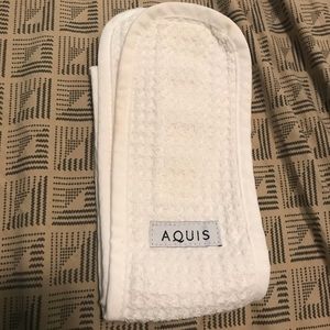 Aquis white waffle headband
